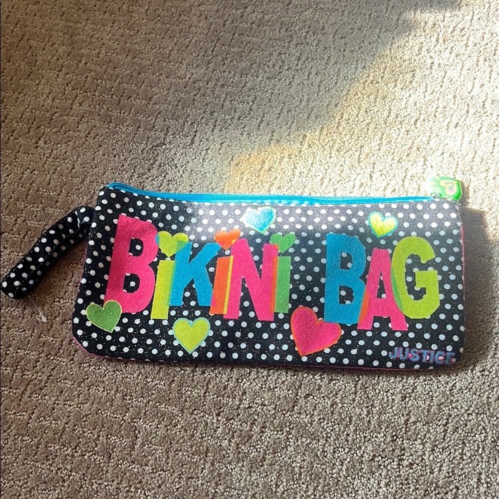 Justice Bikini Bag with Colorful Hearts